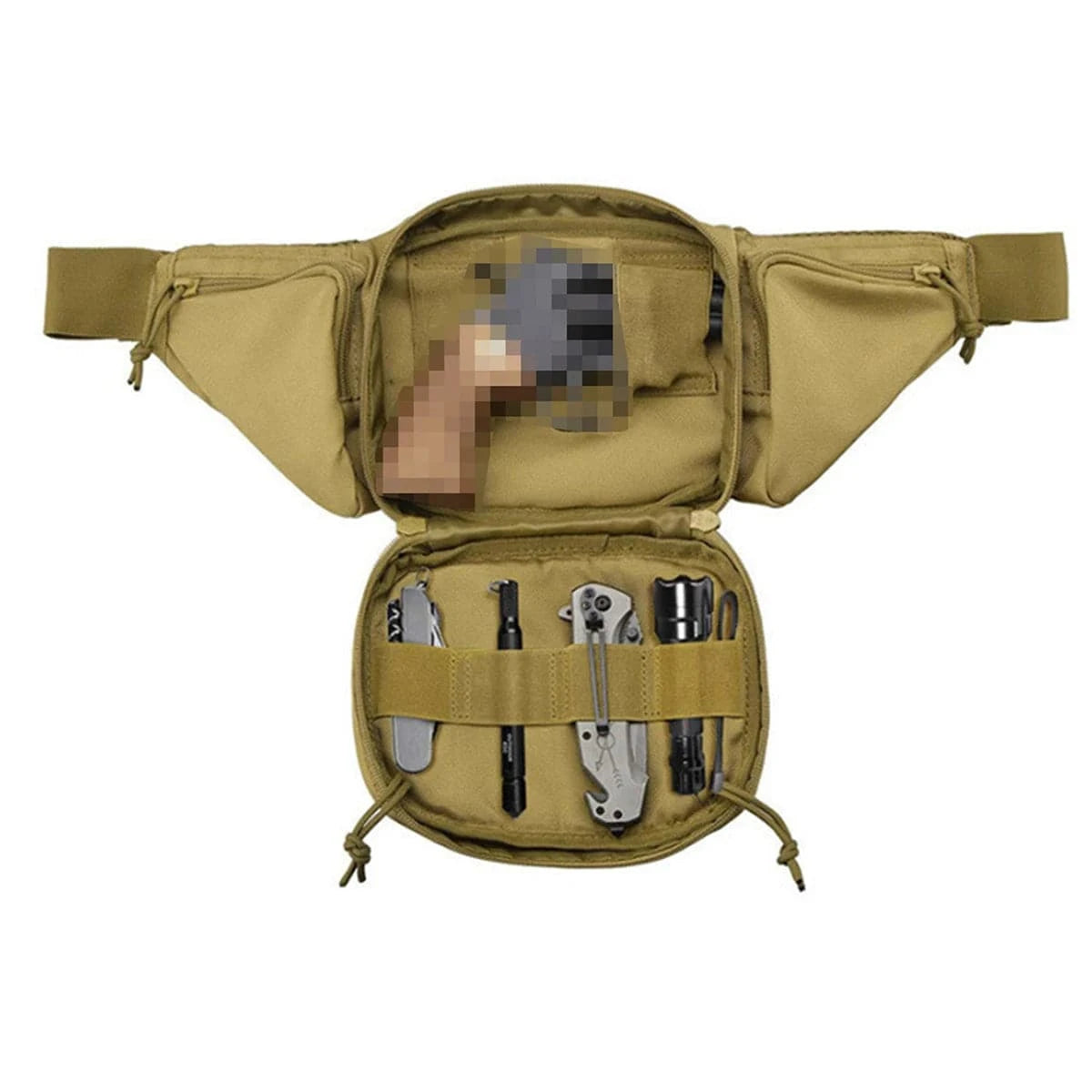 Tactical Nylon Waist Pack Belt Bag for Men - Military Style Fanny Pack for Motorcycle Riding, Sports, Camping, and Hiking - Home Fads 