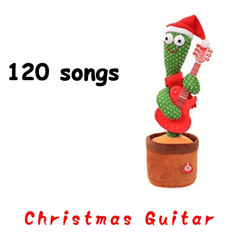 Talking & Voice-Repeat Dancing Cactus Plush Toy – Records, Sings, Dances, Lights Up & Plays 120 Songs – USB Rechargeable - Home Fads 
