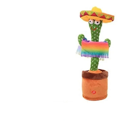 Talking & Voice-Repeat Dancing Cactus Plush Toy – Records, Sings, Dances, Lights Up & Plays 120 Songs – USB Rechargeable - Home Fads 