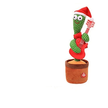 Talking & Voice-Repeat Dancing Cactus Plush Toy – Records, Sings, Dances, Lights Up & Plays 120 Songs – USB Rechargeable - Home Fads 