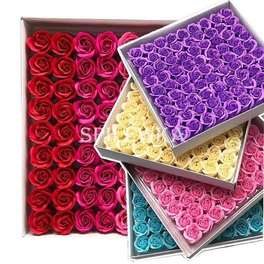 Timeless Elegance: 81-Piece Artificial Rose Flower Heads for Wedding, Engagement, and Anniversary Bouquets - Perfect Valentine's Day Gift - Home Fads 