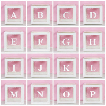 Transparent Letter Balloon Box - Perfect for Baby Showers, Birthdays, Gender Reveals, Weddings, Eid Celebrations, and 1st Birthday Parties - Home Fads 