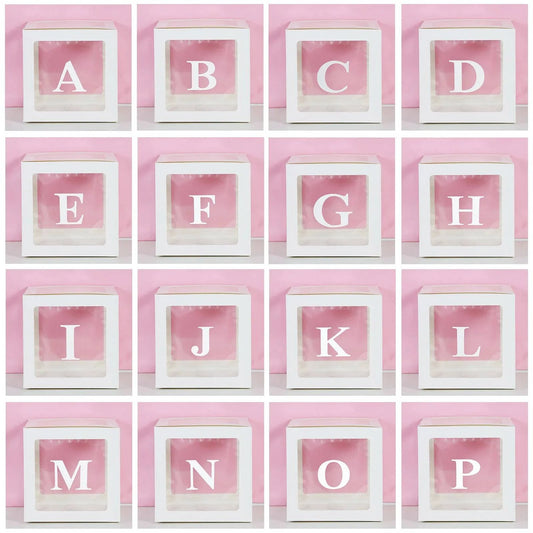 Transparent Letter Balloon Box - Perfect for Baby Showers, Birthdays, Gender Reveals, Weddings, Eid Celebrations, and 1st Birthday Parties - Home Fads 