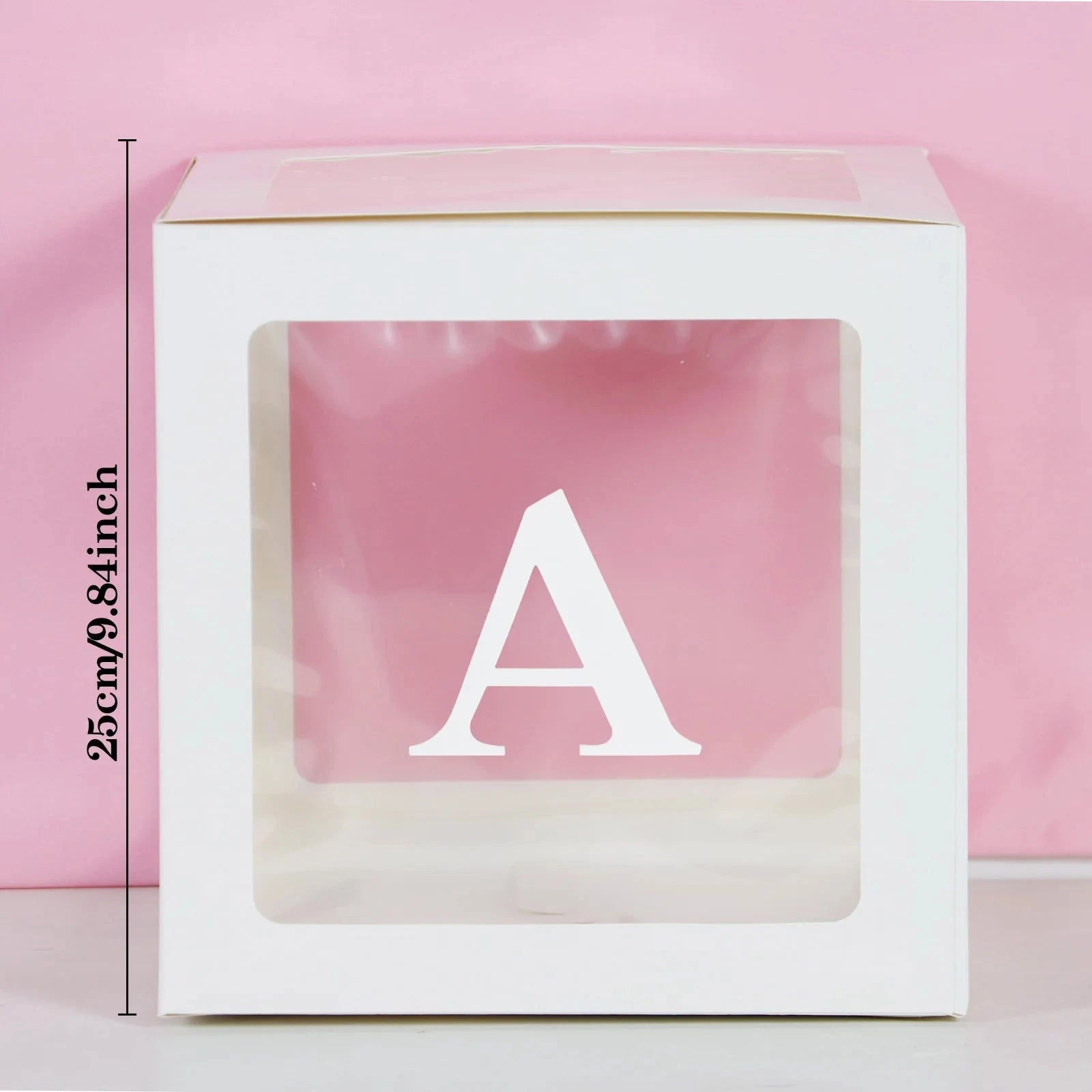 Transparent Letter Balloon Box - Perfect for Baby Showers, Birthdays, Gender Reveals, Weddings, Eid Celebrations, and 1st Birthday Parties - Home Fads 