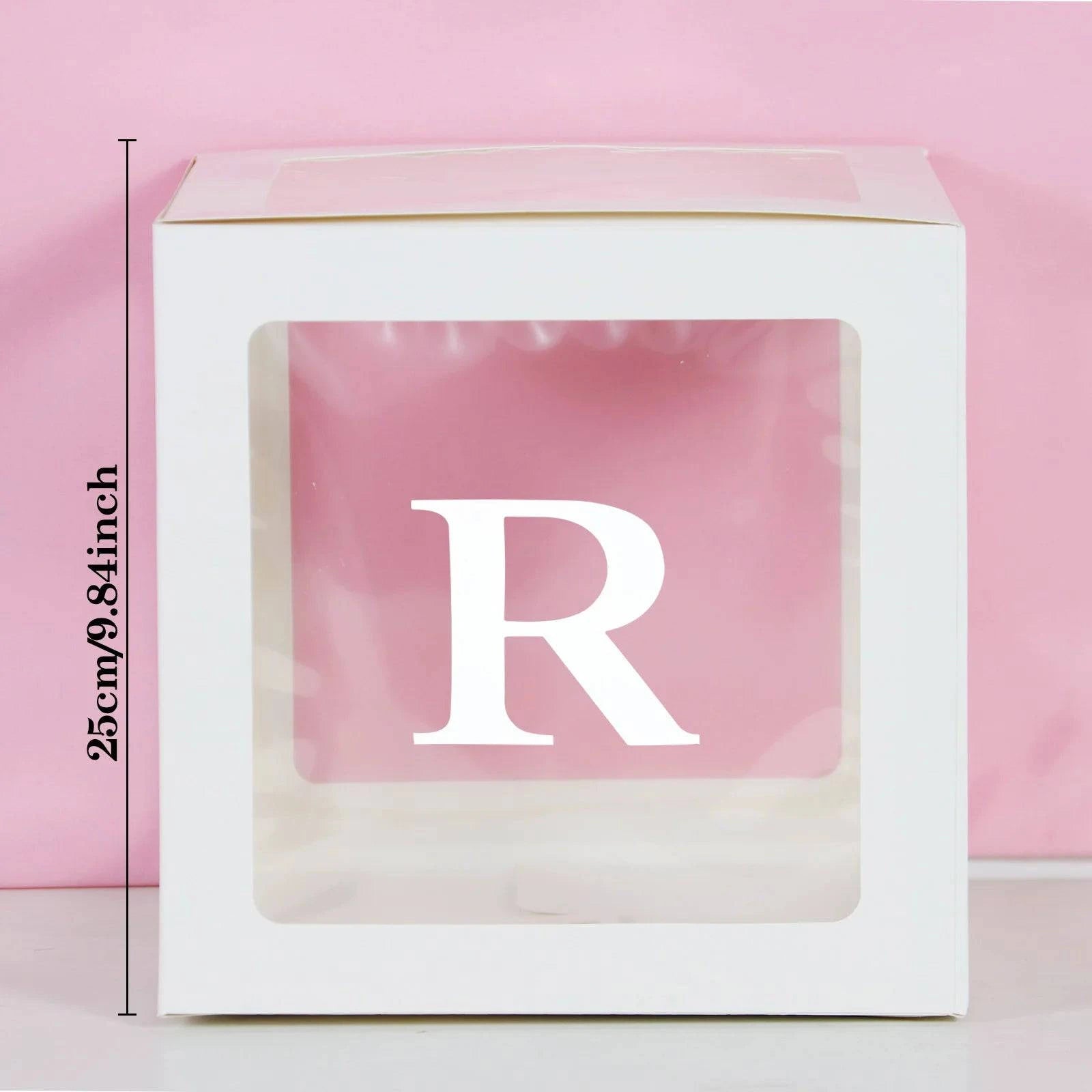 Transparent Letter Balloon Box - Perfect for Baby Showers, Birthdays, Gender Reveals, Weddings, Eid Celebrations, and 1st Birthday Parties - Home Fads 