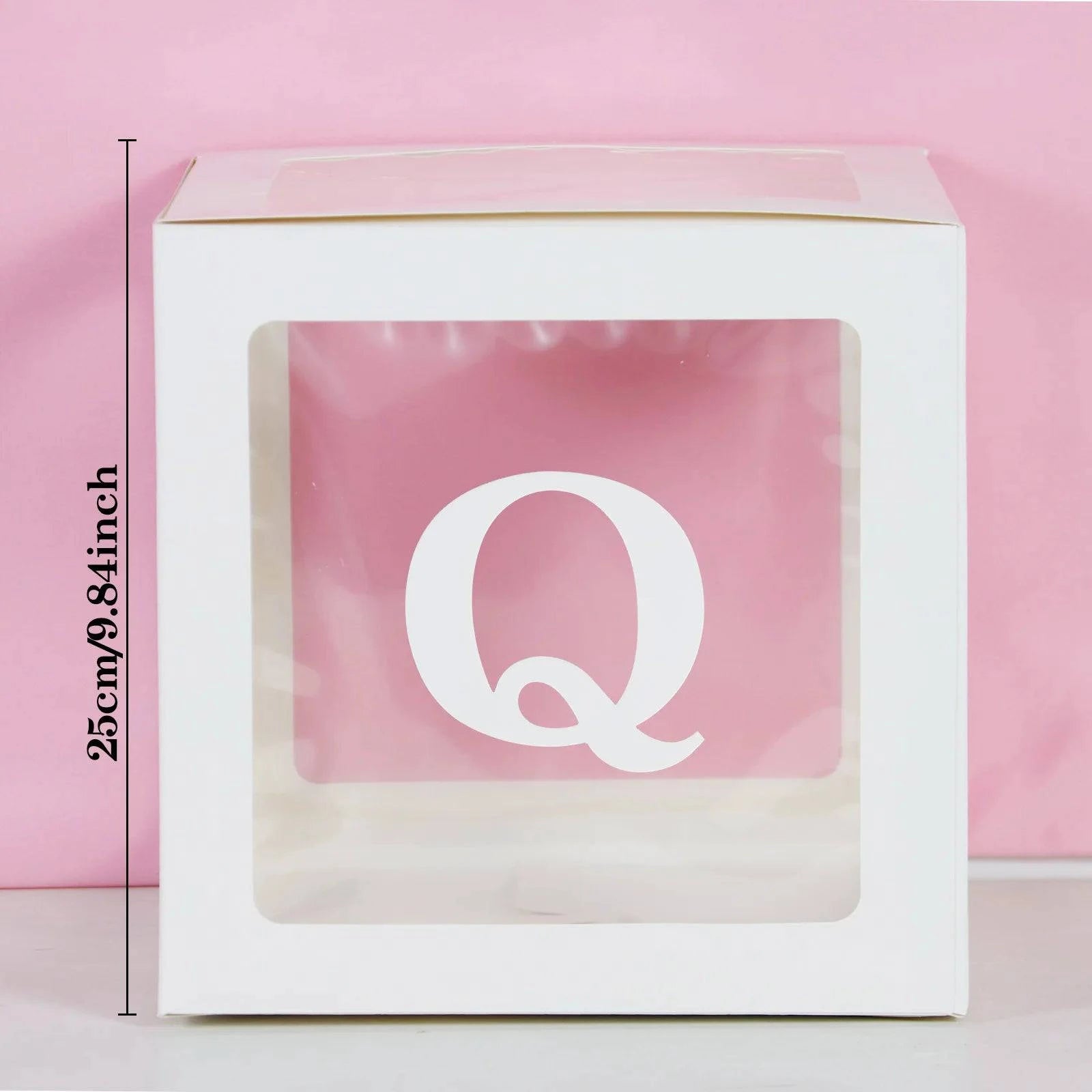 Transparent Letter Balloon Box - Perfect for Baby Showers, Birthdays, Gender Reveals, Weddings, Eid Celebrations, and 1st Birthday Parties - Home Fads 