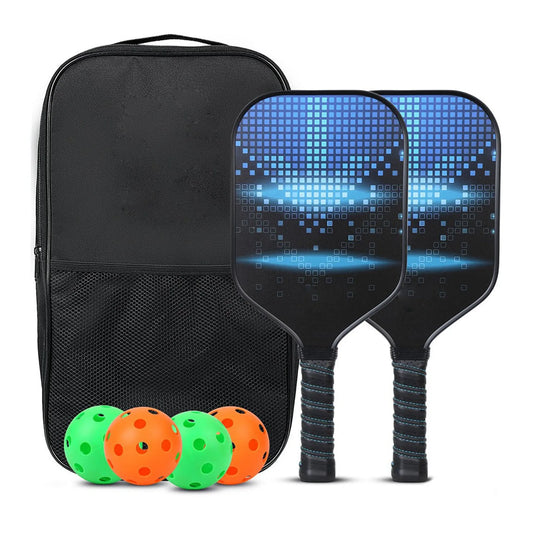 USAPA Approved Pickleball Paddles Set with Honeycomb Core - Includes 4 Balls, Portable Racquet Cover, and Carrying Bag - Indoor/Outdoor Gift Kit - Home Fads 