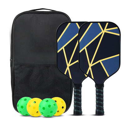 USAPA Approved Pickleball Paddles Set with Honeycomb Core - Includes 4 Balls, Portable Racquet Cover, and Carrying Bag - Indoor/Outdoor Gift Kit - Home Fads 