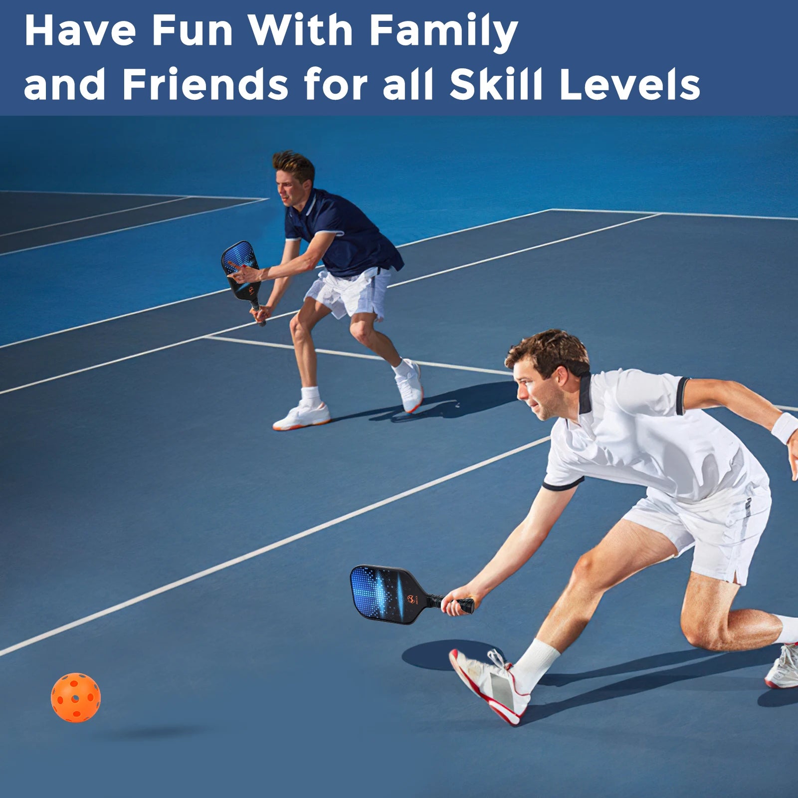 USAPA Approved Pickleball Paddles Set with Honeycomb Core - Includes 4 Balls, Portable Racquet Cover, and Carrying Bag - Indoor/Outdoor Gift Kit - Home Fads 