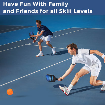 USAPA Approved Pickleball Paddles Set with Honeycomb Core - Includes 4 Balls, Portable Racquet Cover, and Carrying Bag - Indoor/Outdoor Gift Kit - Home Fads 