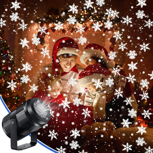 USB-Powered LED Snowflake Projector – Winter Holiday Light Show for Outdoor and Indoor Celebrations - Home Fads 