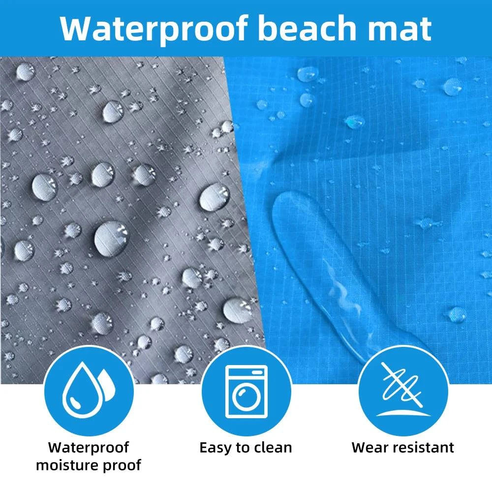 Ultimate Outdoor Companion: Portable Waterproof Beach Blanket - Foldable Camping Mat with PVC Material - Home Fads 