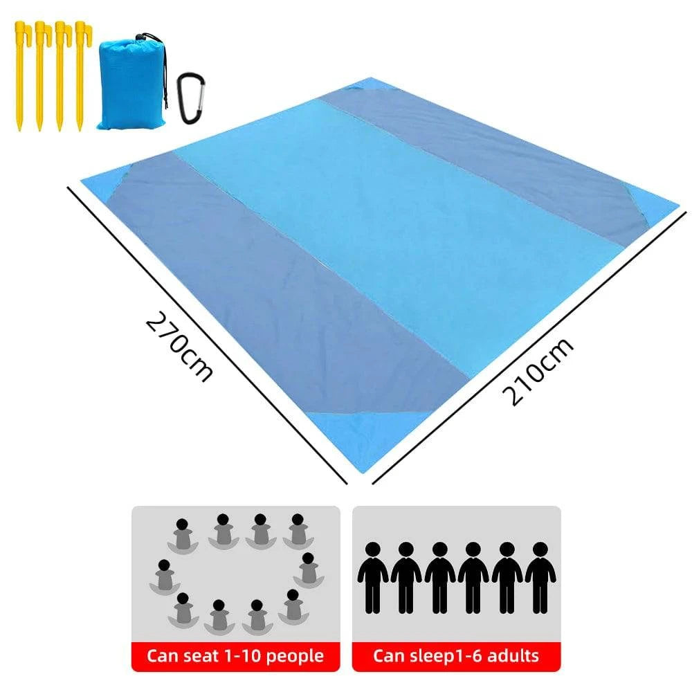 Ultimate Outdoor Companion: Portable Waterproof Beach Blanket - Foldable Camping Mat with PVC Material - Home Fads 