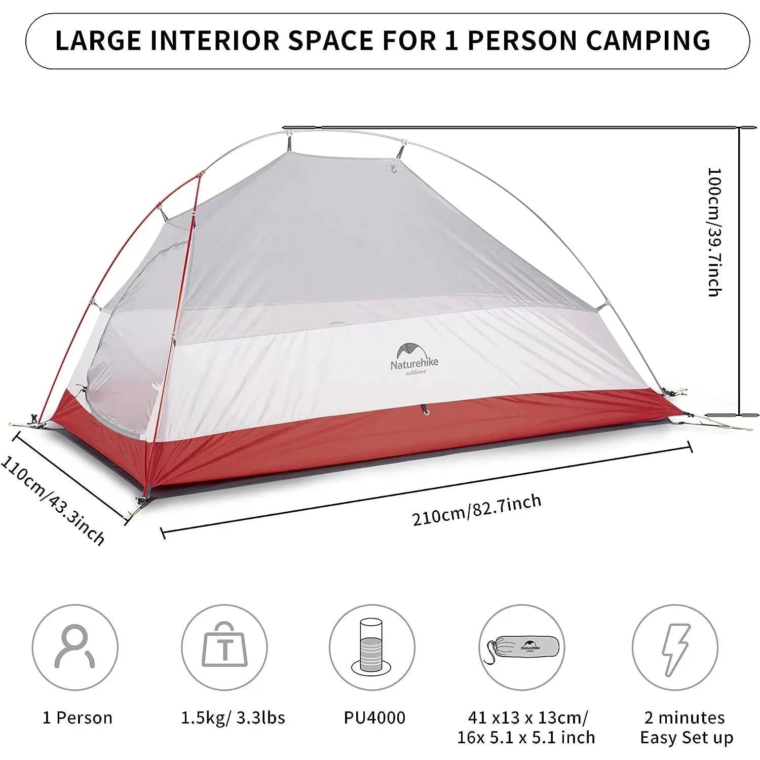 Ultralight Portable Camping Tent - 1 Person Waterproof Shelter for Travel, Beach, and Outdoor Adventures - Home Fads 