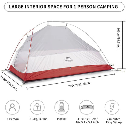Ultralight Portable Camping Tent - 1 Person Waterproof Shelter for Travel, Beach, and Outdoor Adventures - Home Fads 