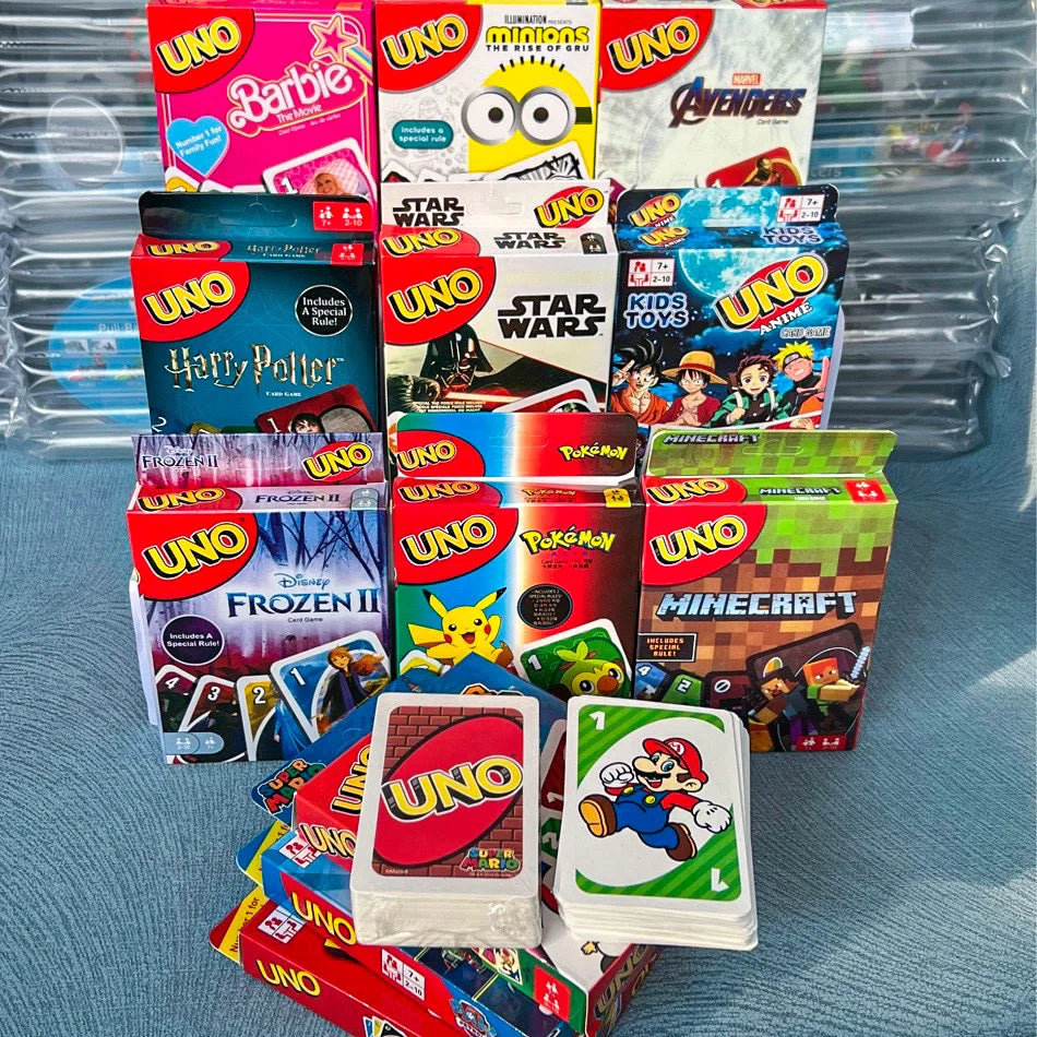 Uno Card Game – Themed Edition with Harry Potter, Frozen, Super Mario & More – Perfect for Adults and Kids, Ideal Birthday Gift - Home Fads 