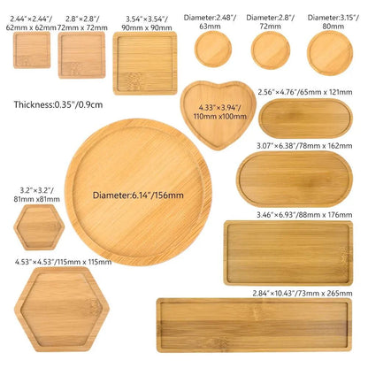 Versatile Bamboo Tray Holder - Bathroom Vanity Organizer for Soap Dispensers, Candles, Flower Pots, and Jewelry Storage Solution - Home Fads 
