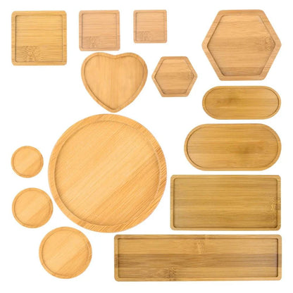 Versatile Bamboo Tray Holder - Bathroom Vanity Organizer for Soap Dispensers, Candles, Flower Pots, and Jewelry Storage Solution - Home Fads 