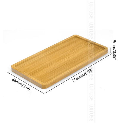 Versatile Bamboo Tray Holder - Bathroom Vanity Organizer for Soap Dispensers, Candles, Flower Pots, and Jewelry Storage Solution - Home Fads 