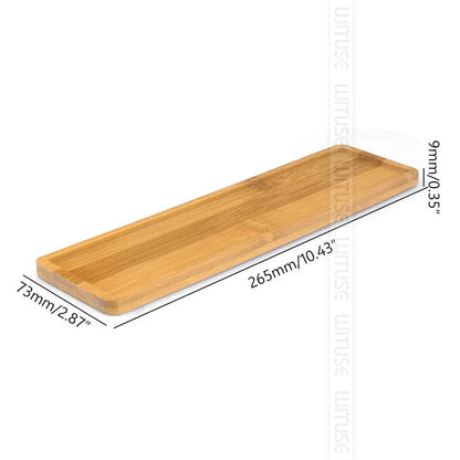 Versatile Bamboo Tray Holder - Bathroom Vanity Organizer for Soap Dispensers, Candles, Flower Pots, and Jewelry Storage Solution - Home Fads 