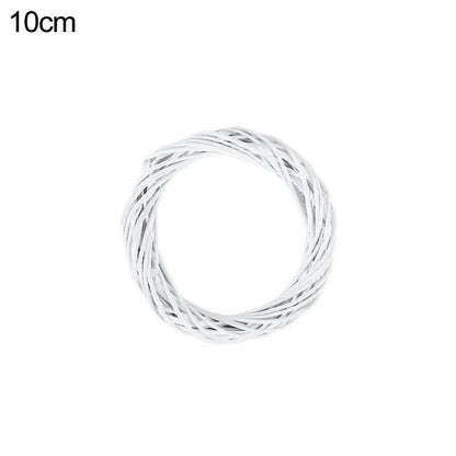 Versatile DIY White Rattan Wreath Ring – 10-30cm for Home Decoration, Crafting, and Seasonal Celebrations - Home Fads 