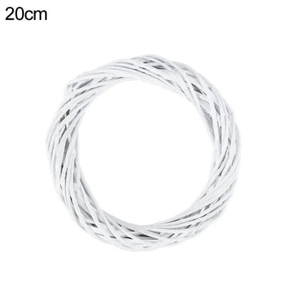 Versatile DIY White Rattan Wreath Ring – 10-30cm for Home Decoration, Crafting, and Seasonal Celebrations - Home Fads 