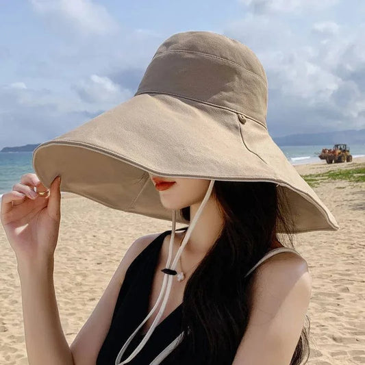 Versatile Double-Sided Wide Brim Sun Hat for Summer Adventures: Beach, Hiking, and Outdoor Pursuits - Home Fads 