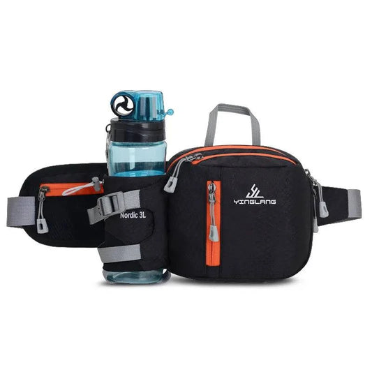 Versatile Waist Bag: Unisex Design with Convenient Water Bottle Holder and Phone Pocket -  Secure Fit for Cycling, Jogging, or Running - Home Fads 