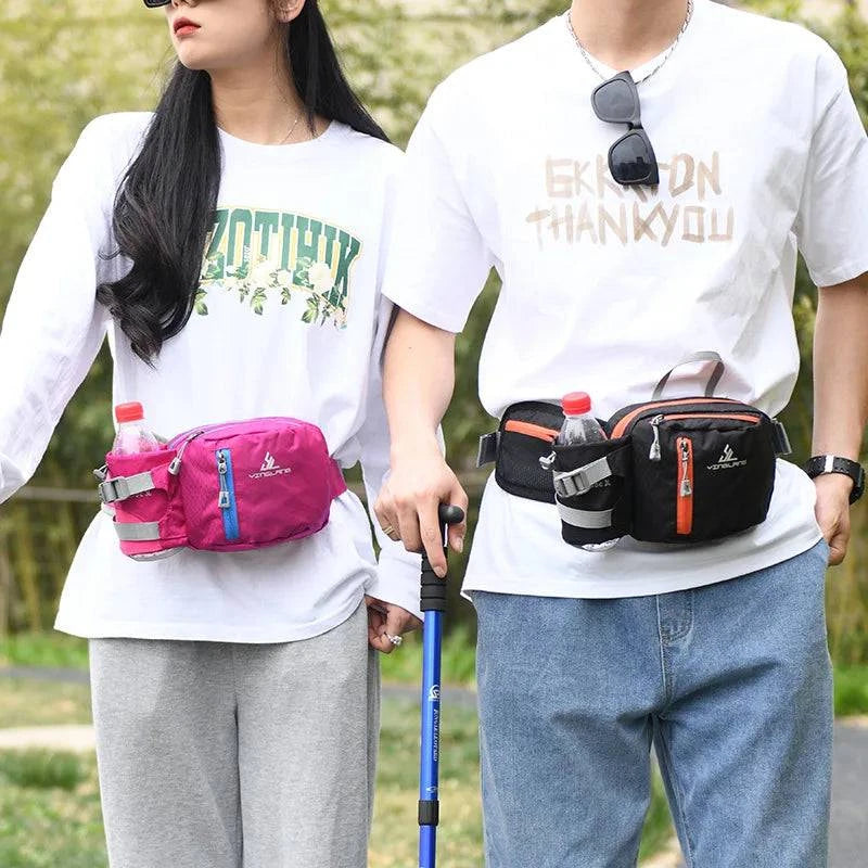 Versatile Waist Bag: Unisex Design with Convenient Water Bottle Holder and Phone Pocket -  Secure Fit for Cycling, Jogging, or Running - Home Fads 