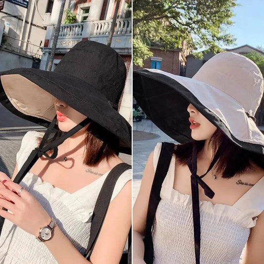 Versatile Women's Sun Bucket Hat with Double-Sided Wide Brim - UV Protection for Beach, Hiking, and Summer Adventures - Home Fads 