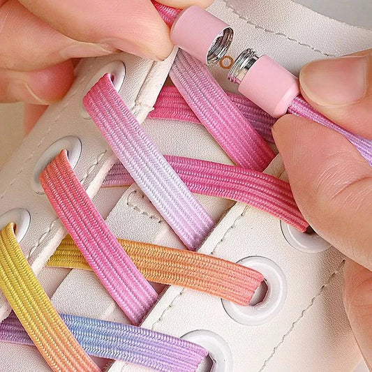 Vibrant Elastic No-Tie Shoelaces with Buckle for Kids and Adults - Available in 10 Colors - Home Fads 