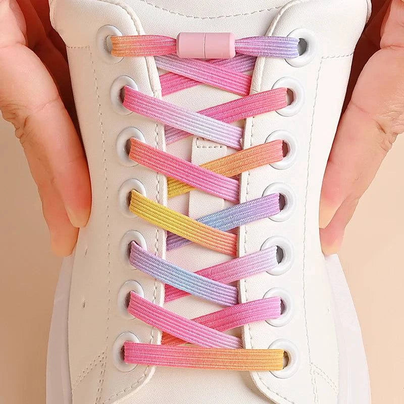 Vibrant Elastic No-Tie Shoelaces with Buckle for Kids and Adults - Available in 10 Colors - Home Fads 