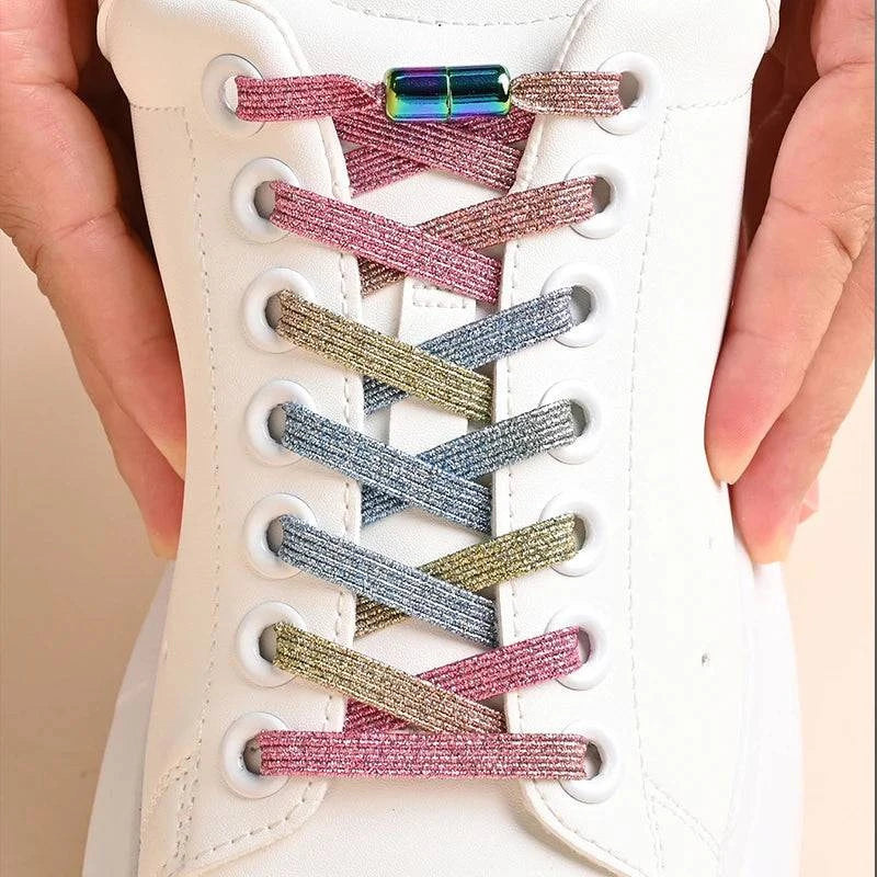 Vibrant Elastic No-Tie Shoelaces with Buckle for Kids and Adults - Available in 10 Colors - Home Fads 