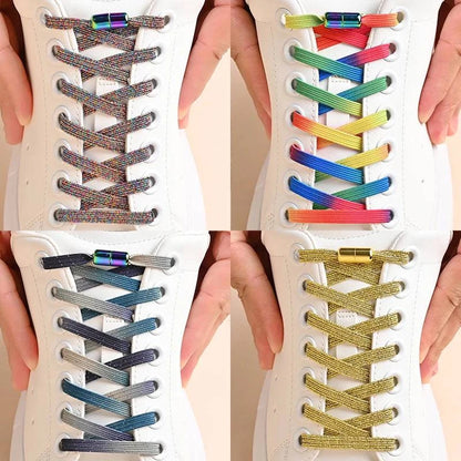 Vibrant Elastic No-Tie Shoelaces with Buckle for Kids and Adults - Available in 10 Colors - Home Fads 