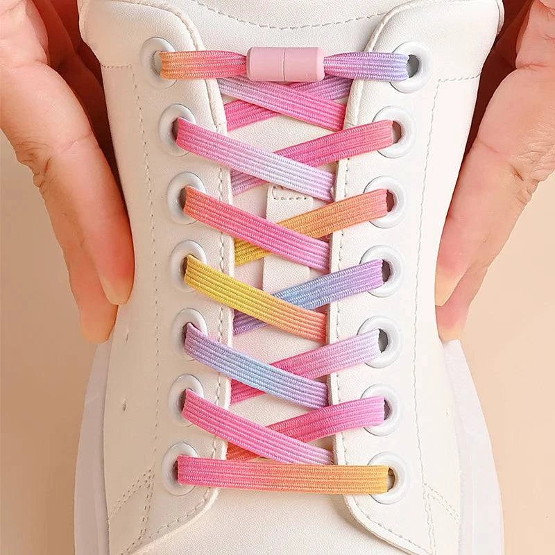 Vibrant Elastic No-Tie Shoelaces with Buckle for Kids and Adults - Available in 10 Colors - Home Fads 