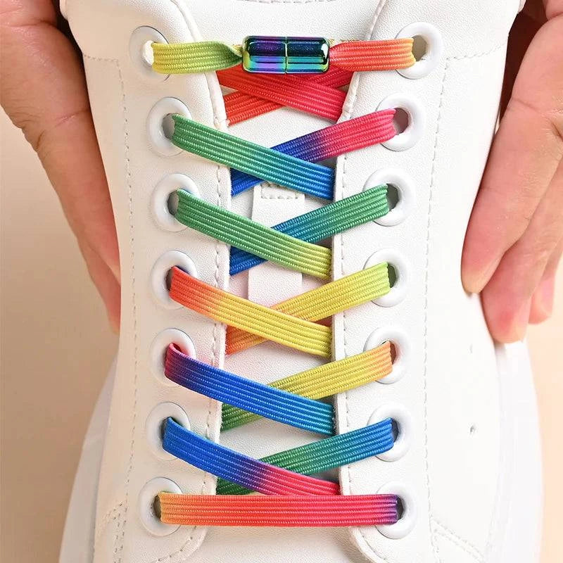Vibrant Elastic No-Tie Shoelaces with Buckle for Kids and Adults - Available in 10 Colors - Home Fads 