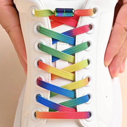 Vibrant Elastic No-Tie Shoelaces with Buckle for Kids and Adults - Available in 10 Colors - Home Fads 