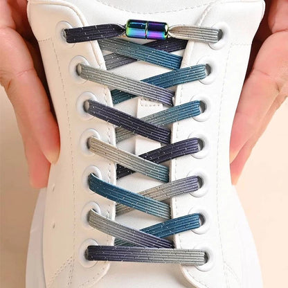 Vibrant Elastic No-Tie Shoelaces with Buckle for Kids and Adults - Available in 10 Colors - Home Fads 