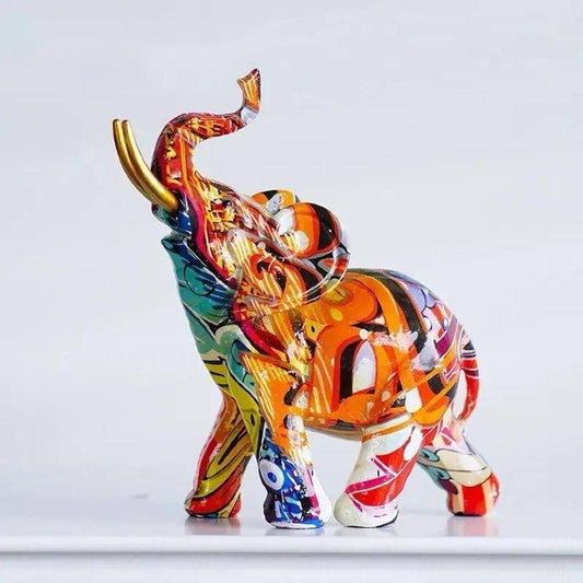 Vibrant Elephant Figurines: Decorative Accents for Modern Home / Office Settings and Craft Projects - Home Fads 