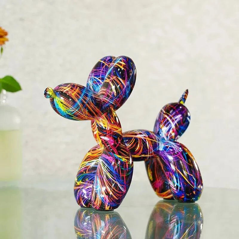 Vibrant Resin Balloon Dog Figurines: Decorative Accents for Modern Home Settings and Craft Projects - Home Fads 