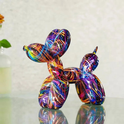 Vibrant Resin Balloon Dog Figurines: Decorative Accents for Modern Home Settings and Craft Projects - Home Fads 
