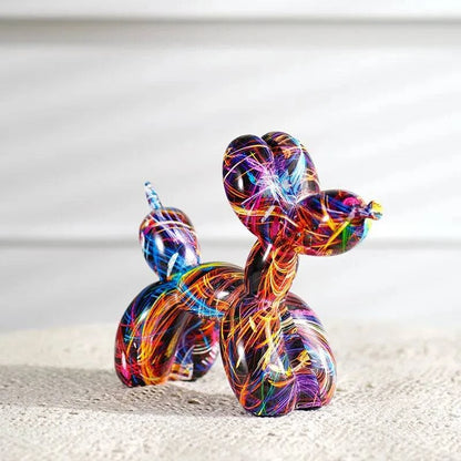 Vibrant Resin Balloon Dog Figurines: Decorative Accents for Modern Home Settings and Craft Projects - Home Fads 