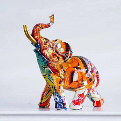Vibrant Elephant Figurines: Decorative Accents for Modern Home / Office Settings and Craft Projects - Home Fads