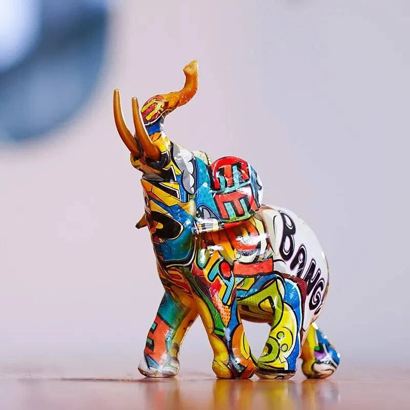 Vibrant Elephant Figurines: Decorative Accents for Modern Home / Office Settings and Craft Projects - Home Fads