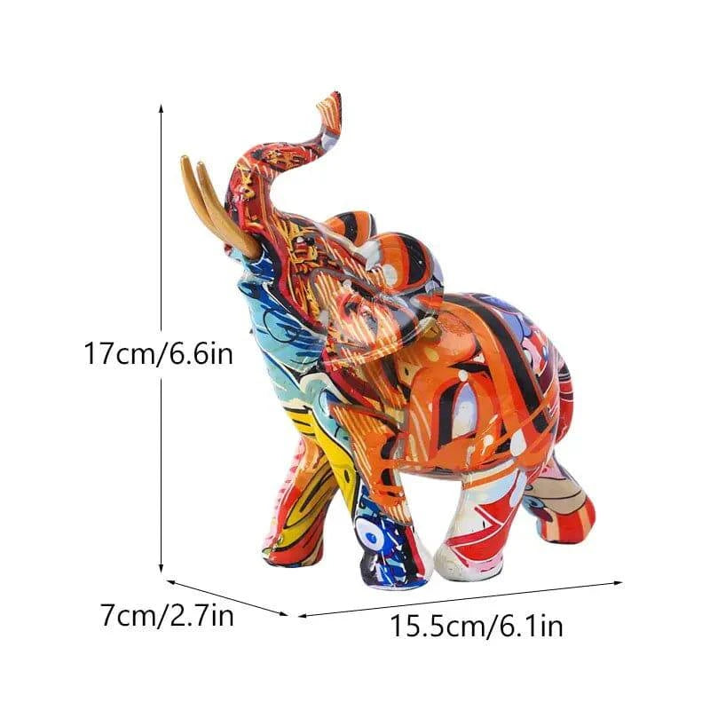 Vibrant Elephant Figurines: Decorative Accents for Modern Home / Office Settings and Craft Projects - Home Fads