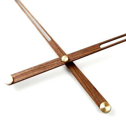 Walnut Solid Wood Clock Hands – Large Torque Quartz Movement with Brass Center for Wall Clocks, Quiet and Durable Design - Home Fads 