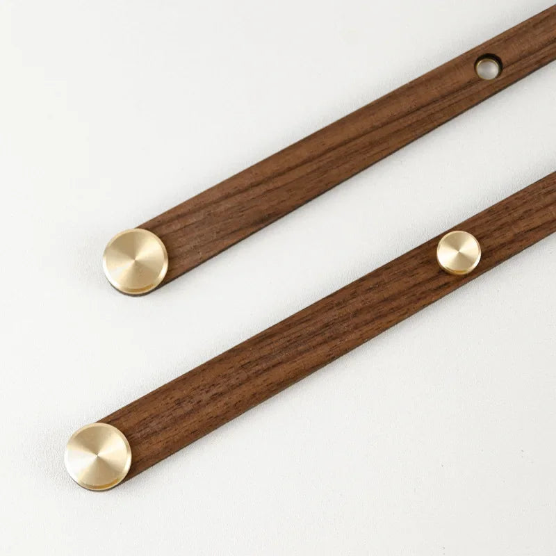 Walnut Solid Wood Clock Hands – Large Torque Quartz Movement with Brass Center for Wall Clocks, Quiet and Durable Design - Home Fads 