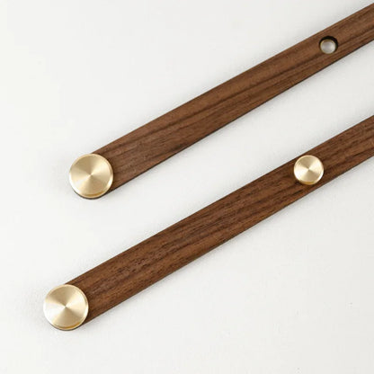 Walnut Solid Wood Clock Hands – Large Torque Quartz Movement with Brass Center for Wall Clocks, Quiet and Durable Design - Home Fads 