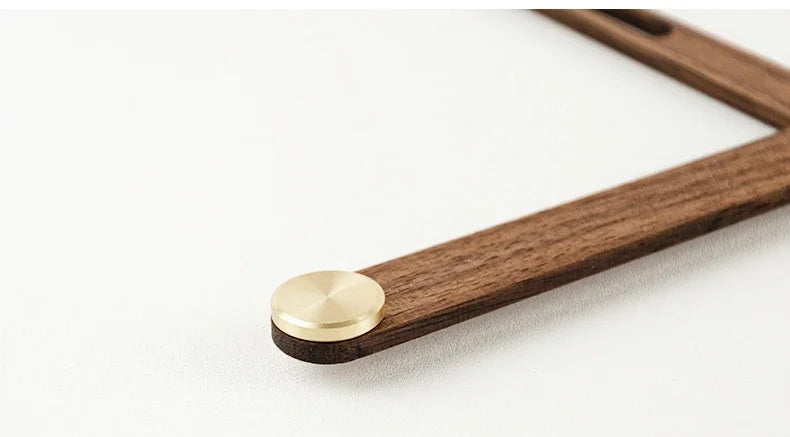 Walnut Solid Wood Clock Hands – Large Torque Quartz Movement with Brass Center for Wall Clocks, Quiet and Durable Design - Home Fads 