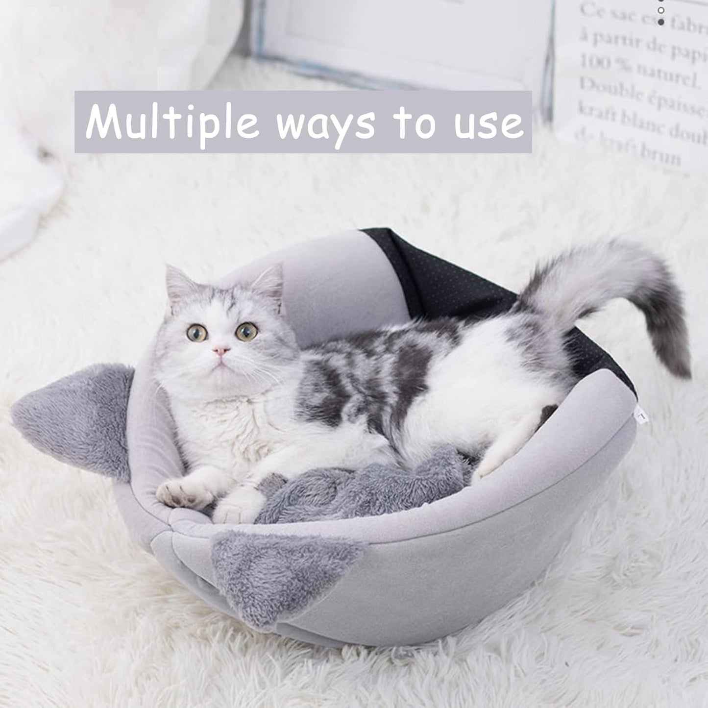 Warm Short Plush Pet Tent: Cozy House for Small Dogs and Cats - Comfortable Cave Bed with Removable Washable Cushion - Home Fads 